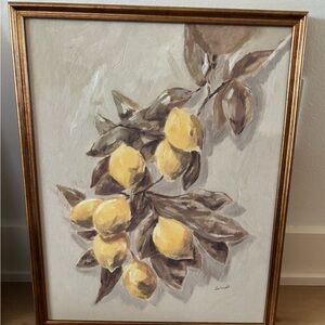 NWOT Studio McGee Lemon Grove Painting with Gold Frame